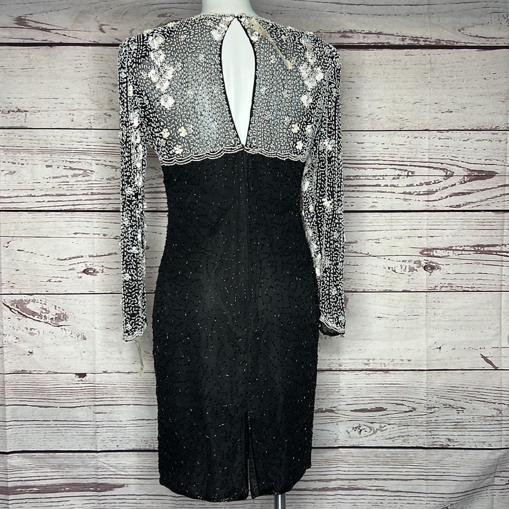 Laurence Kazar beaded cocktail dress - Picture 3 of 6